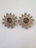 Brinco mandala strass